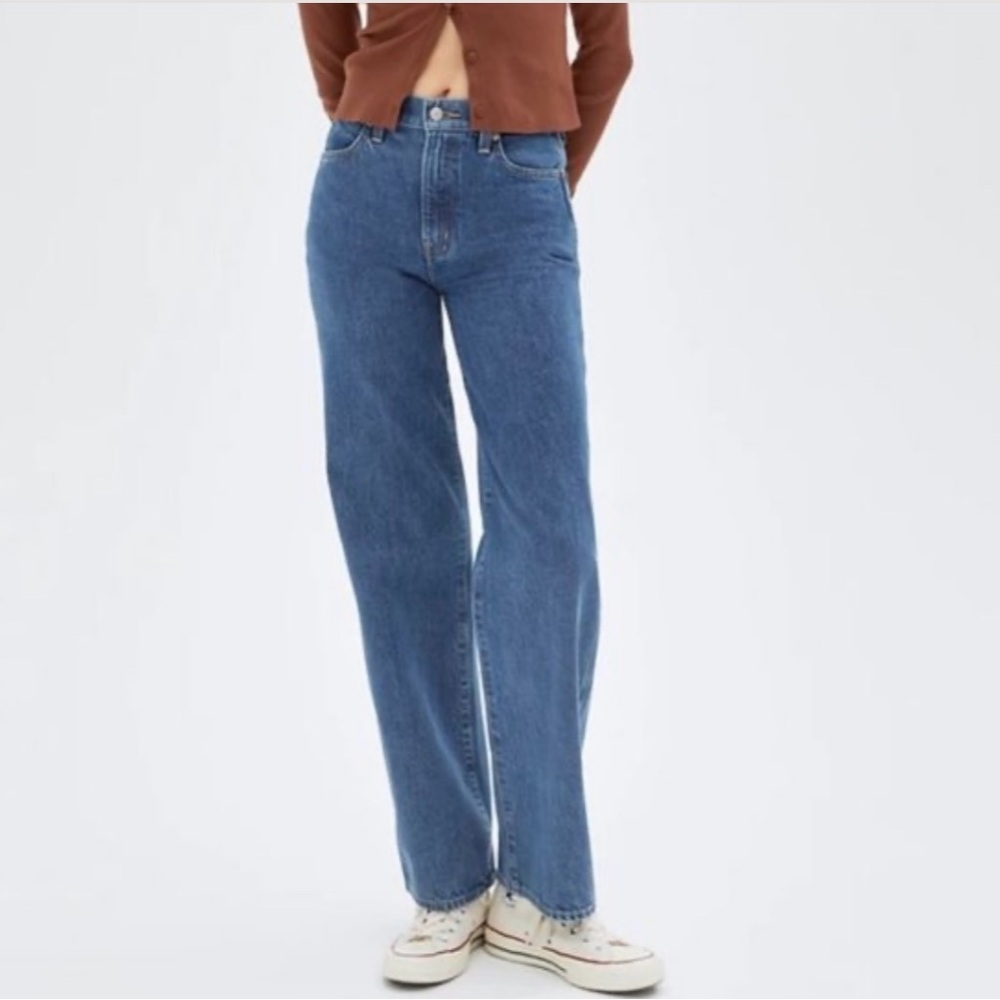 Aritzia Blue Straight Leg Jeans
